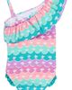 RuffleButts RuffleButts Kids' Mermaid One-Shoulder One-Piece Swimsuit - 2