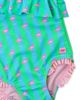 RuffleButts RuffleButts Kids' Neon Flamingo Stripe One-Shoulder One-Piece Swimsuit - 3
