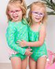 RuffleButts RuffleButts Kids' Neon Flamingo Stripe One-Shoulder One-Piece Swimsuit - 5