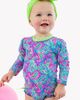 RuffleButts RuffleButts Kids' Neon Paisley One-Piece Rashguard Swimsuit - 2