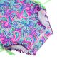 RuffleButts RuffleButts Kids' Neon Paisley One-Piece Rashguard Swimsuit - 4