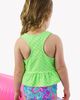 RuffleButts RuffleButts Kids' Neon Paisley Reversible Two-Piece Swimsuit - 5