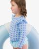RuffleButts RuffleButts Kids' Periwinkle Ruffle Long Sleeve Two-Piece Rashguard Swimsuit - 4