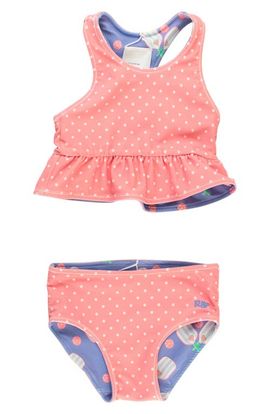RuffleButts RuffleButts Kids' Pickleball Playtime Reversible Two-Piece Swimsuit