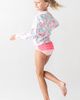 RuffleButts RuffleButts Kids' Vibrant Flamingo Long Sleeve Two-Piece Rashguard Swimsuit - 4