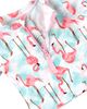RuffleButts RuffleButts Kids' Vibrant Flamingo Long Sleeve Two-Piece Rashguard Swimsuit - 5