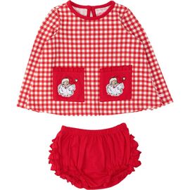 RuffleButts RuffleButts Knit Long Sleeve Applique Pocket Swing Set