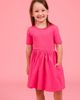 RuffleButts RuffleButts Knit Short Sleeve Twirl Dress - 3