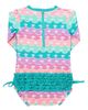 RuffleButts RuffleButts Mermaid One-Piece Rashguard Swimsuit - 2