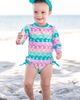 RuffleButts RuffleButts Mermaid One-Piece Rashguard Swimsuit - 3