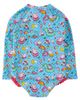 RuffleButts RuffleButts Peppa Pig & Friends Long Sleeve Zipper Rash Guard One Piece Swimsuit - 2