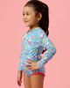 RuffleButts RuffleButts Peppa Pig & Friends Long Sleeve Zipper Rash Guard One Piece Swimsuit - 4