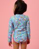 RuffleButts RuffleButts Peppa Pig & Friends Long Sleeve Zipper Rash Guard One Piece Swimsuit - 5