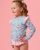 RuffleButts RuffleButts Peppa Pig Flutter Long Sleeve Rash Guard Skirted 2-piece Swimsuit (baby, Toddler, Little Kid) - 3