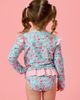 RuffleButts RuffleButts Peppa Pig Flutter Long Sleeve Rash Guard Skirted 2-piece Swimsuit (baby, Toddler, Little Kid) - 4