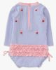 RuffleButts RuffleButts Peppa Pig Seersucker Long Sleeve One Piece Rash Guard Swimsuit, With Signature Rear Ruffles (baby, Toddler) - 2