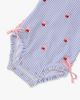 RuffleButts RuffleButts Peppa Pig Seersucker Long Sleeve One Piece Rash Guard Swimsuit, With Signature Rear Ruffles (baby, Toddler) - 3