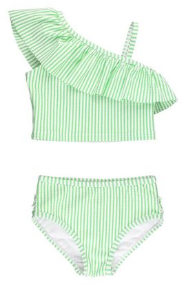 RuffleButts RuffleButts Spring Seersucker Two-Piece Swimsuit