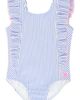 RuffleButts RuffleButts Stripe Seersucker One-Piece Swimsuit - 1