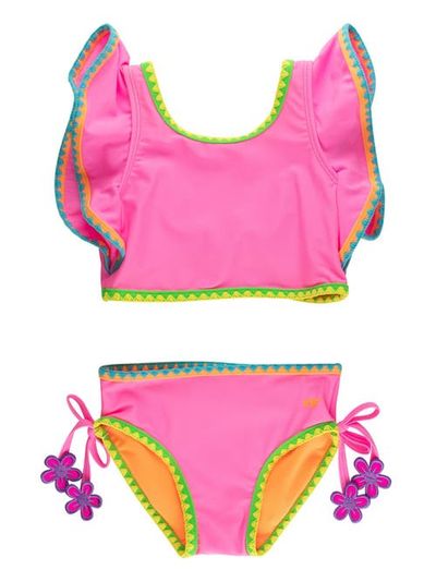 RuffleButts RuffleButts Upf50+ Crochet Detail Butterfly Tankini 2-piece Swimsuit (toddler, Little Kid, Big Kid)
