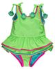 RuffleButts RuffleButts UPF50+ Crochet Detail Peplum One Piece Swimsuit - 1