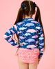 RuffleButts RuffleButts Upf50 Long Sleeve Zipper Rash Guard 2-piece (baby) - 5
