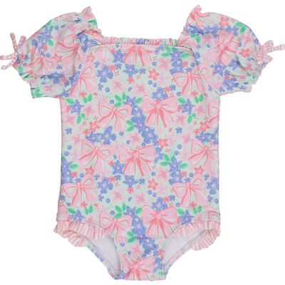 RuffleButts RuffleButts Upf50+ Puff Sleeve One Piece Swimsuit (toddler, Kids)