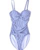 RuffleButts RuffleButts UPF50+ Seersucker Women's Convertible Bandeau One Piece Swimsuit - 1