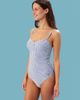 RuffleButts RuffleButts UPF50+ Seersucker Women's Convertible Bandeau One Piece Swimsuit - 3