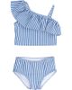 RuffleButts RuffleButts Upf50+ Sun Protected Seersucker One Shoulder Ruffle Tankini 2-piece Swimsuit (toddler, Kids) - 1