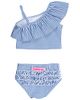 RuffleButts RuffleButts Upf50+ Sun Protected Seersucker One Shoulder Ruffle Tankini 2-piece Swimsuit (toddler, Kids) - 2