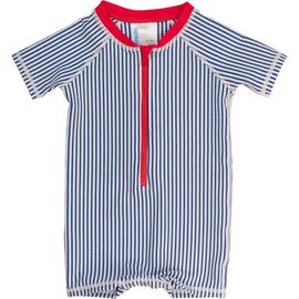 RuggedButts RuggedButts Baby Boys UPF50+ Seersucker Short Sleeve One Piece Rash Guard