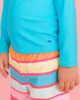 RuggedButts RuggedButts Bright Aqua Long Sleeve Two-Piece Rashguard Swimsuit - 4