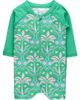 RuggedButts RuggedButts Kids' Coconut Cabana Long Sleeve UPF 50+ One-Piece Rashguard Swimsuit - 1