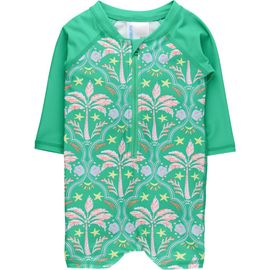 RuggedButts RuggedButts Kids' Coconut Cabana Long Sleeve UPF 50+ One-Piece Rashguard Swimsuit