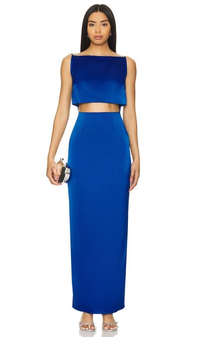 RUMER RUMER Oracle Boatneck Gown
