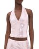 Runaway the Label Runaway the Label Adeluna Deep Plunge Halter Top Light Pink - 1