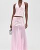 Runaway the Label Runaway the Label Adeluna Deep Plunge Halter Top Light Pink - 5
