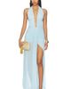 Runaway The Label Runaway The Label Adrianna Plunge Ruched Maxi Dress - 1
