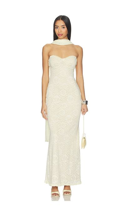 Runaway The Label Runaway The Label Amana Strapless Scarf Maxi Dress