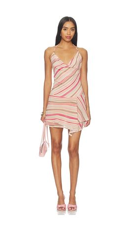 Runaway The Label Runaway The Label Amika Cowl Handkerchief Mini Dress