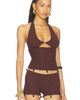 Runaway The Label Runaway The Label Bailee Deep-v Halter Knit Top - 2