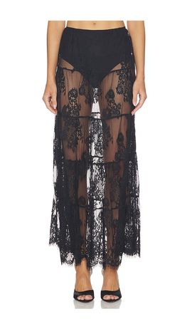 Runaway The Label Runaway The Label Enola Tiered Lace Maxi Skirt