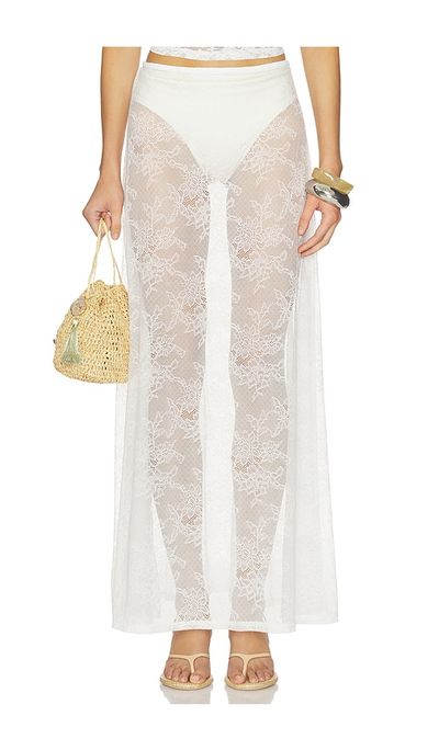Runaway The Label Runaway The Label Jenna Low Waist Lace Maxi Skirt