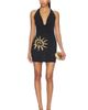Runaway The Label Runaway The Label Yasmina Plunge Cowl Knit Mini Dress - 1