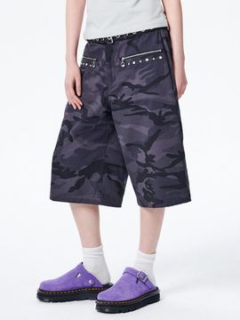 runningHIGH 15 APPLIQUE BERMUDA SHORTS [BLACK CAMO]