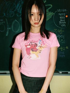 runningHIGH DESSERT CROP H/S TEE [PINK]
