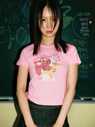 runningHIGH DESSERT CROP H/S TEE [PINK]