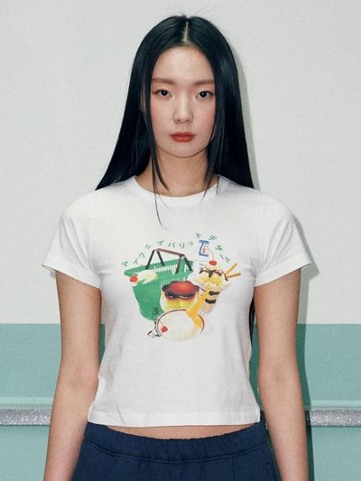 runningHIGH DESSERT CROP H/S TEE [WHITE]