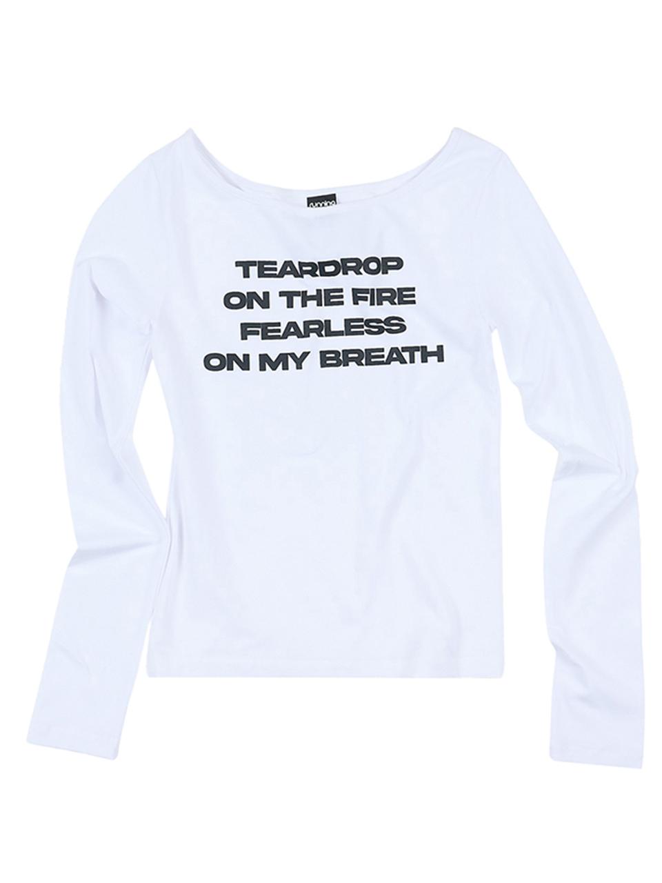 runningHIGH LETTERING SLIM L/S TEE [WHITE]
